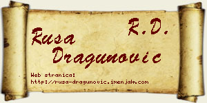 Rusa Dragunović vizit kartica